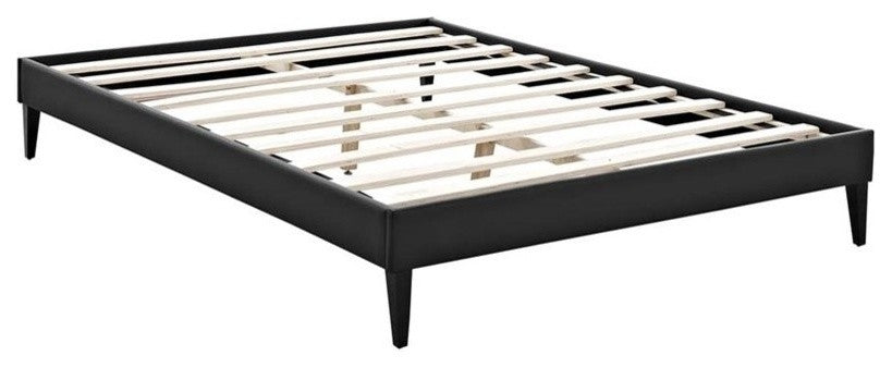 Modway Bedroom Sharon King Vinyl Bed Frame With Squared Tapered Legs