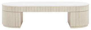 Bella Cream Oval Coffee Table Cream