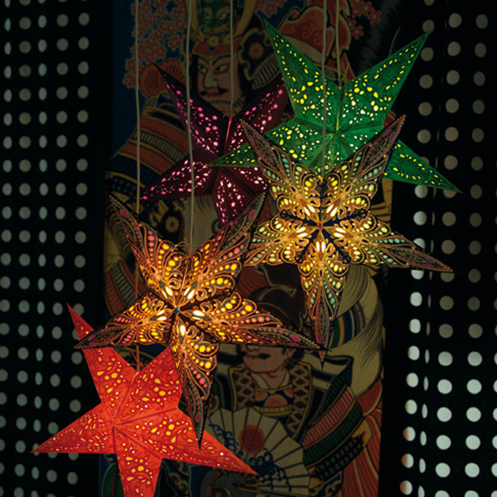 Queen Star Shaped Lantern, Java Brown