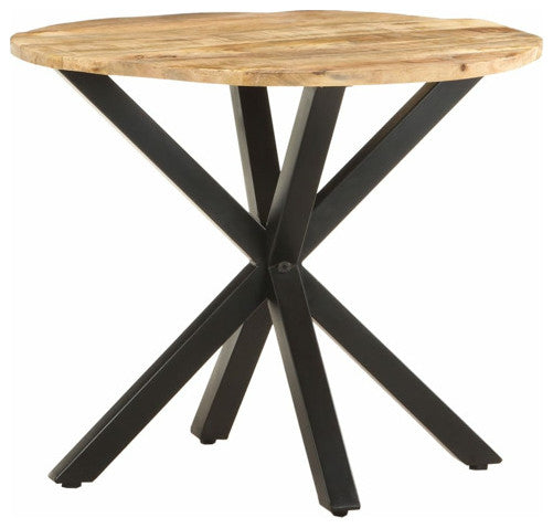 vidaXL Side Table Round End Table Living Room Coffee Table Solid Wood Mango