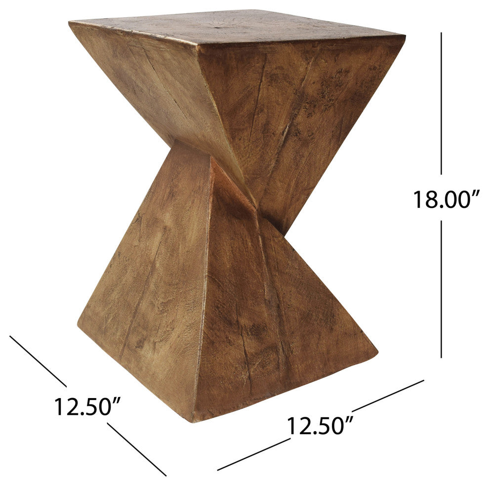 GDF Studio Jerod Indoor Lightweight Concrete Accent Table, Natural