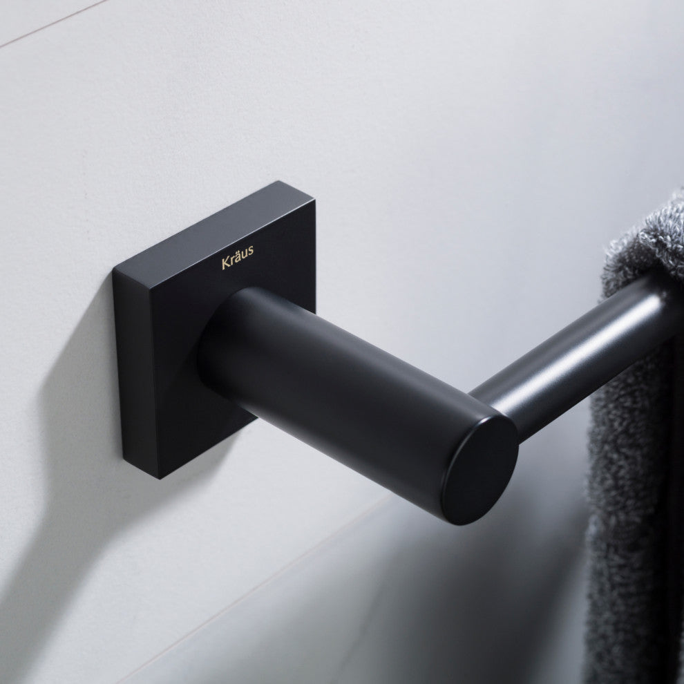 Ventus Bathroom Towel Bar, Matte Black
