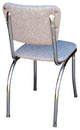 Retro Home Upholstered Dining Chair, Cracked Ice Gray