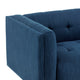 Plano Mid-Century Modern Tufted 3-Seater Sofa, Light Gray/Dark Brown, Navy Blue/Dark Brown