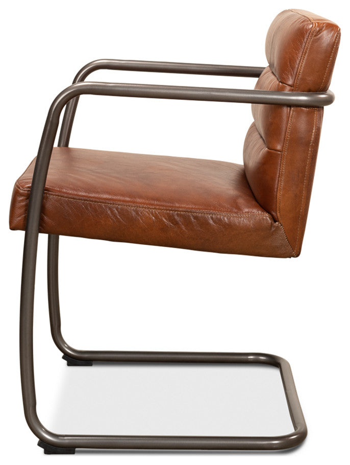 Industrial Leather Armchair