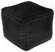 Square Moroccan Stuffed Pouf, Black