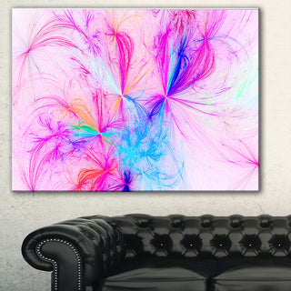 "Christmas Fireworks Pink" Digital Art Canvas Print