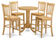 5 Pcpub Table Set - Small Kitchen Table And 4 Counter Height Dining Chair