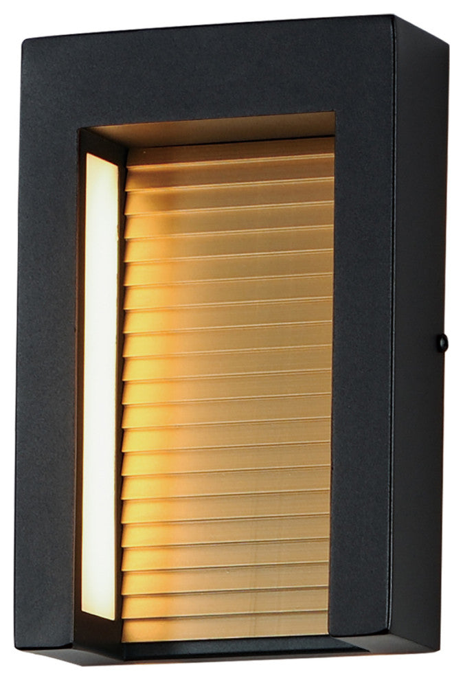 ET2 E30102 Alcove 10" Tall LED Outdoor Wall Sconce - Black / Gold