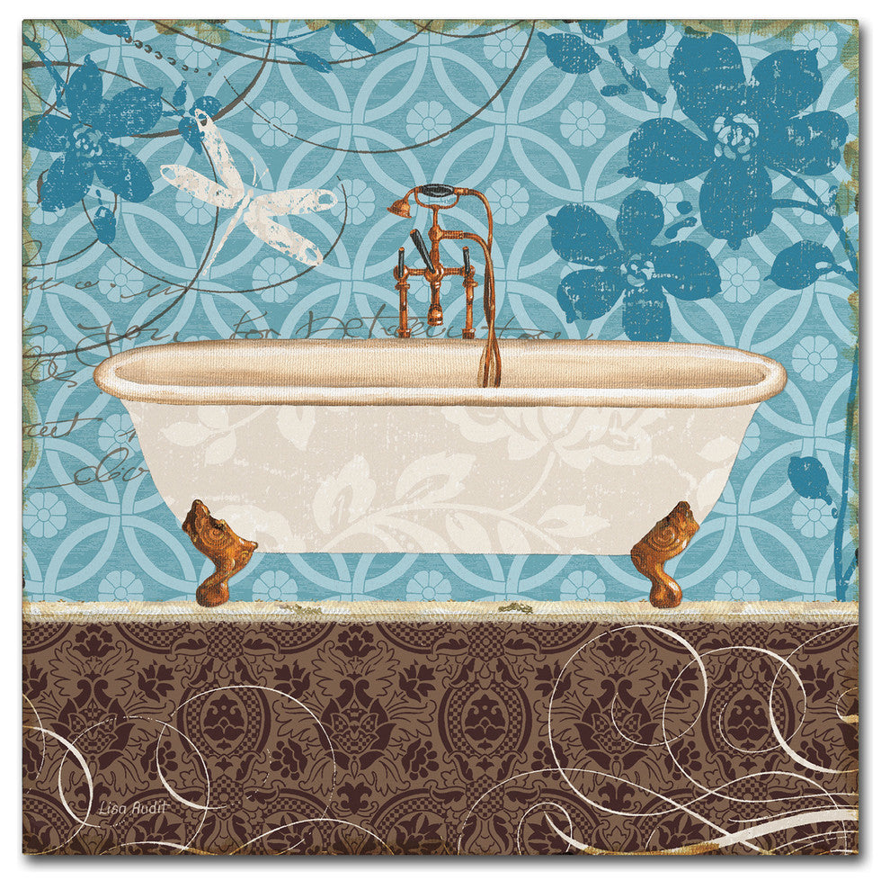 ''Eco Motif Bath II'' Canvas Art by Lisa Audit