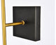 Noah 2-Light Black and Brass and Clear Glass Wall Sconce