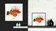 Lionfish Animal White Print on Canvas with Picture Frame, 15"x15"