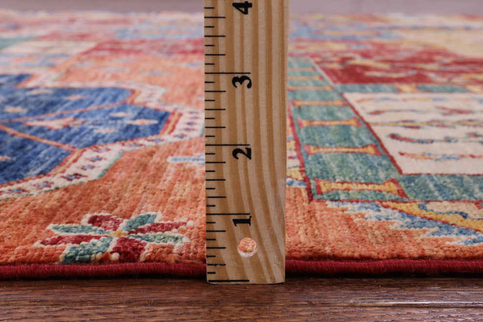5' 6" X 7' 9" Hand Knotted Super Kazak Wool Rug Q11077