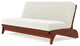 Dillon All Wood Wall Hugger Futon Frame, Dark Cherry, Queen