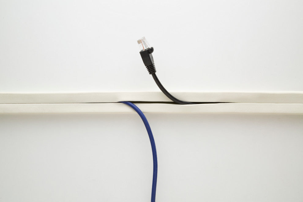 10 Ft Cord Channel For Wall Cover Conceal, Paintable White