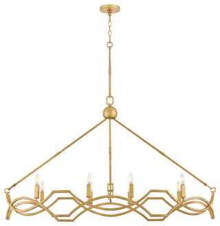 Hinkley Leona Medium Eight Light Linear, Distressed Brass