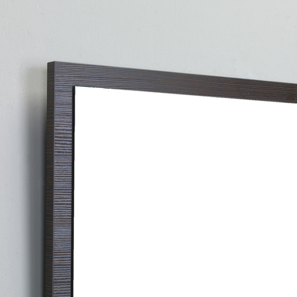 Eviva Reflection 24" Wenge Full Framed Bathroom Wall Mirror