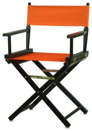 018" Director's Chair Black Frame-Tangerine Canvas