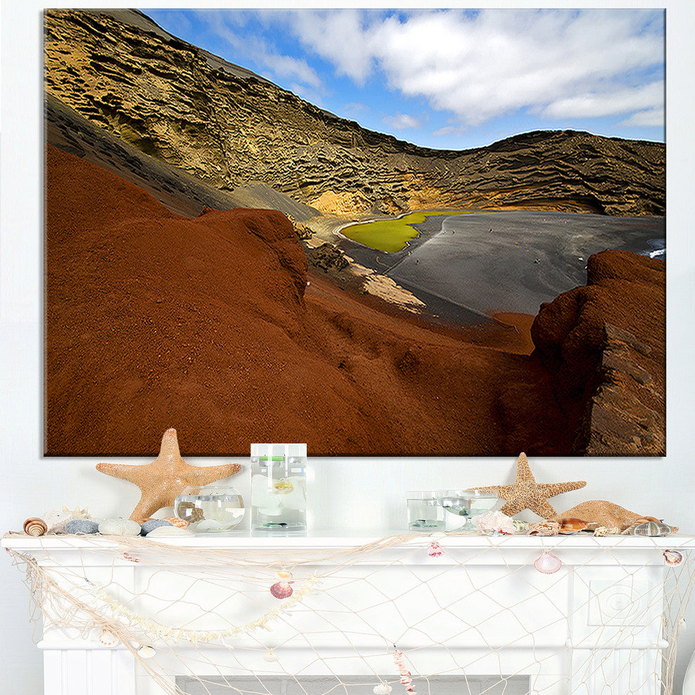 "In El Golfo Lanzarote Spain Musk Pond" Seascape Wall Art, 1 Panel, 60"x28"