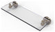 Shadwell 16" Glass Vanity Shelf with Beveled Edges, Antique Pewter
