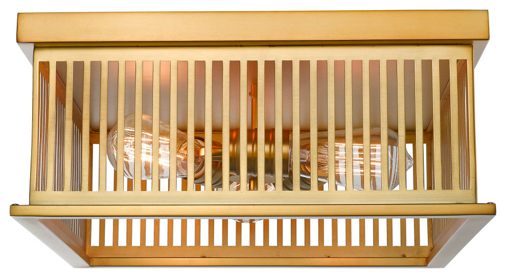 Zlite 333F3BR 3-Light Flush Mount, Brass