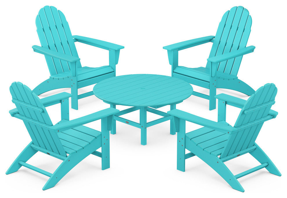 Vineyard 5-Piece Adirondack Chair Conversation Set, Aruba