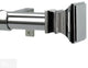 Versailles Non-Telescoping Curtain Rod, Chrome, 72''
