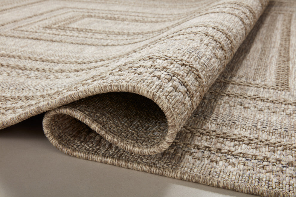 Loloi II In / Out Dawn Natural 7'-8" x 7'-8" Round Area Rug