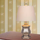 Fangio Lighting's 21" Resin Table Lamp, Silver Finish