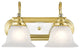 Livex 1002-25 2-Light Polished Chrome Bath Light, Polished Brass