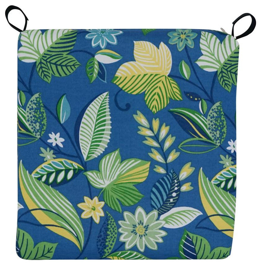 Blazing Needles Set of 4 Outdoor Chair Cushions, Skyworks Caribbean