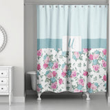 Floral Monogram Shower Curtain, U