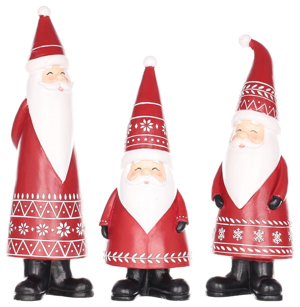 Nordic Santa Figurine, 3-Piece Set