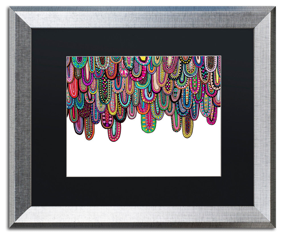 Hello Angel ''Drips'' Art, Silver Frame, Black Mat, 20x16