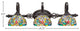 Elegante 3-Light Bath Bar, Kaleidoscope Art