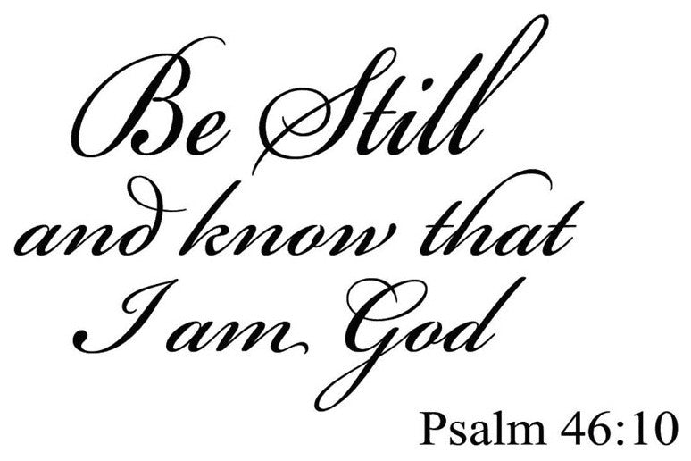 VWAQ Be Still and Know that I am God Psalm 46:10 Vinyl Wall Art Religious Home