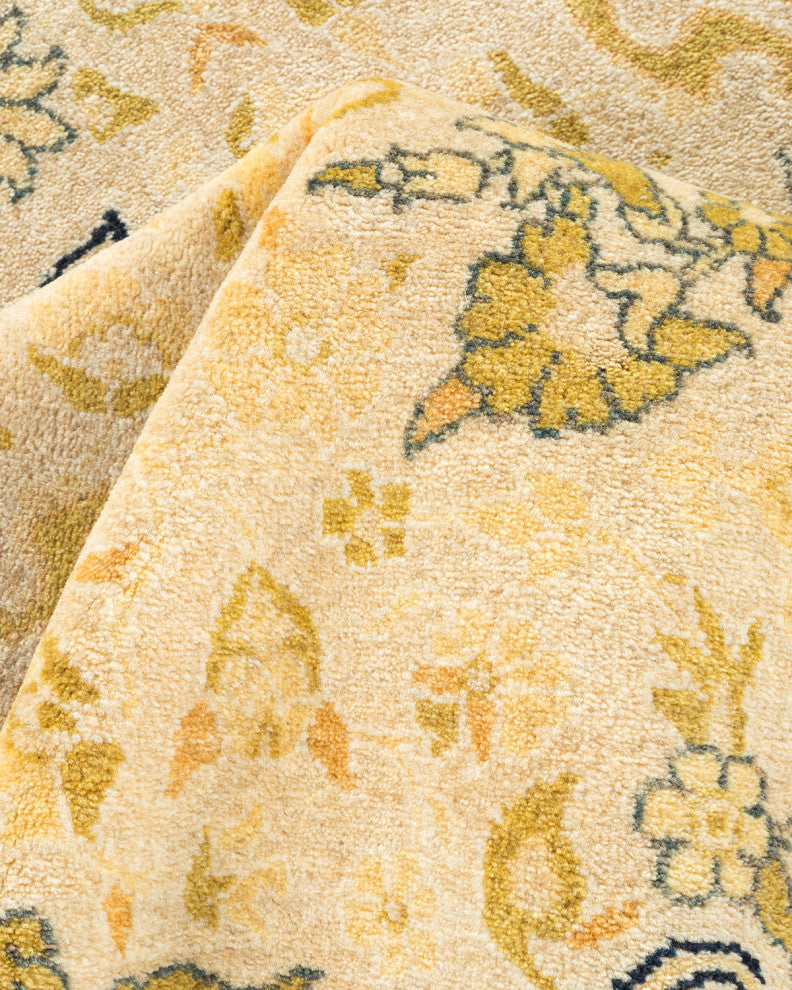 Adeline, One-of-a-Kind Hand-Knotted Area Rug Ivory, 6'1"x9'2"