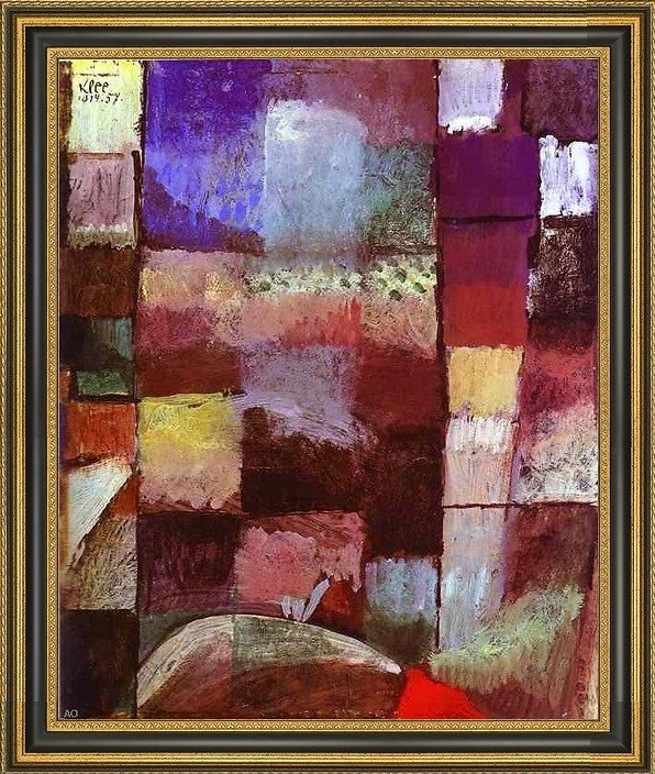Paul Klee Hamamet - 16" x 20" Framed Premium Canvas Print