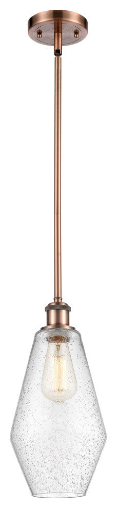 Innovations 516-1S-AC-G654-7-LED 1-Light Mini Pendant, Antique Copper