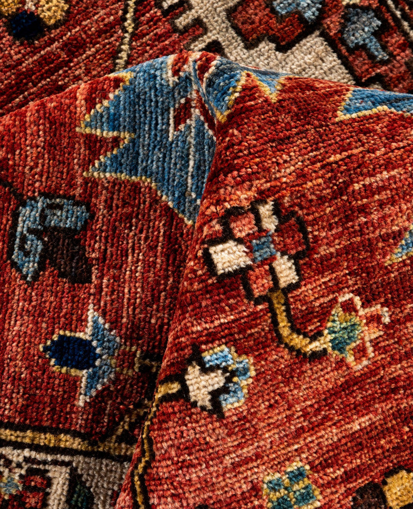 Serapi One-of-a-Kind Hand-Knotted Area Rug Red, 8'1" x 10'1"