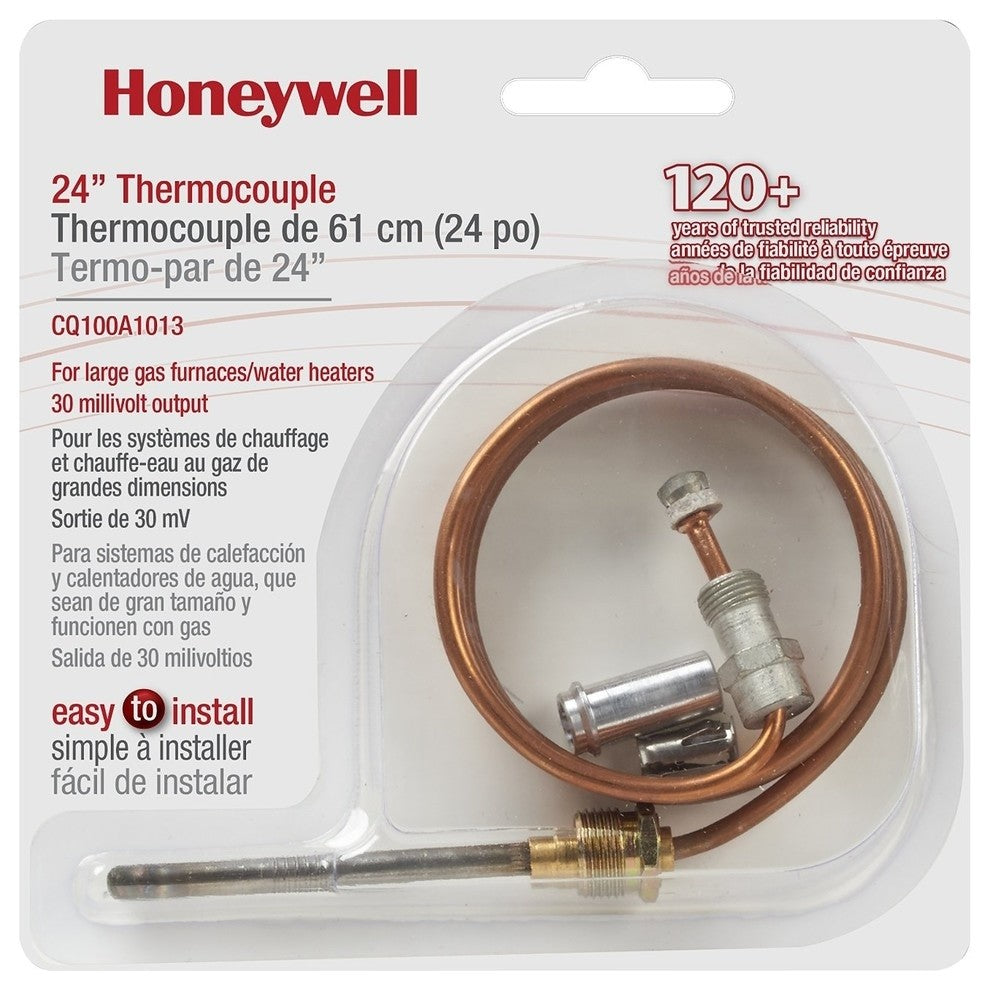 Honeywell CQ100A-1013 Replacement Thermocouple for 30 Millivolt Systems, 24"