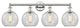 Athens 4-Light 35" Bath Vanity Light, Polished Nickel, Clear