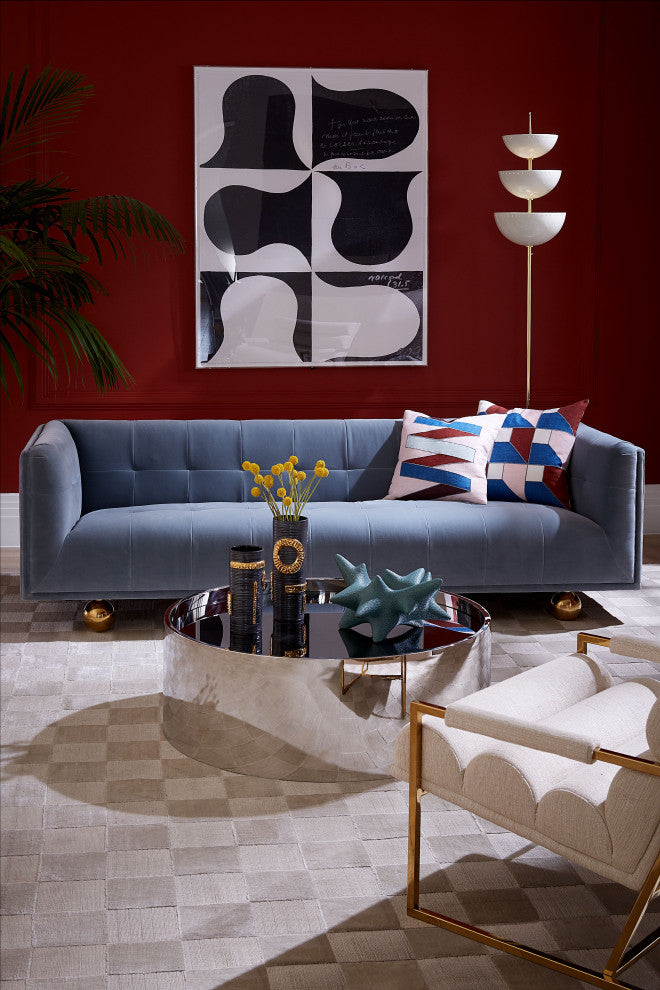 Lisbon Torchiere, Ivory/Brass