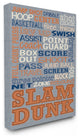 "Basketball Typog Denim Feel" Oversized Stretched Canvas Wall Art