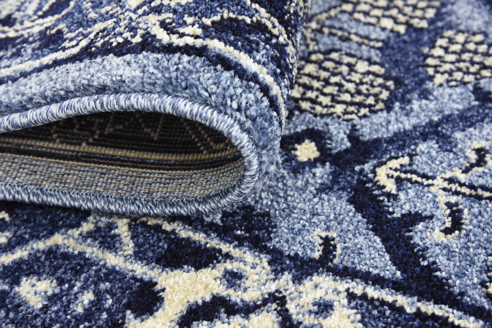 Unique Loom Blue La Jolla Trellis 2' 0 x 6' 0 Runner Rug