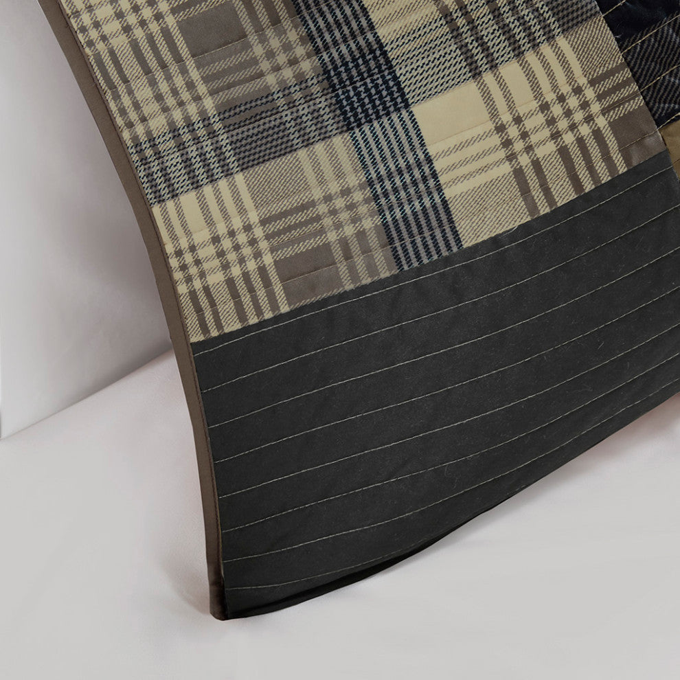 Woolrich Winter Hills Oversized Cotton Quilt Set, Tan