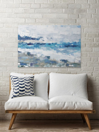 "Thumping the Shore" Painting Print on Wrapped Canvas, 36"x24"