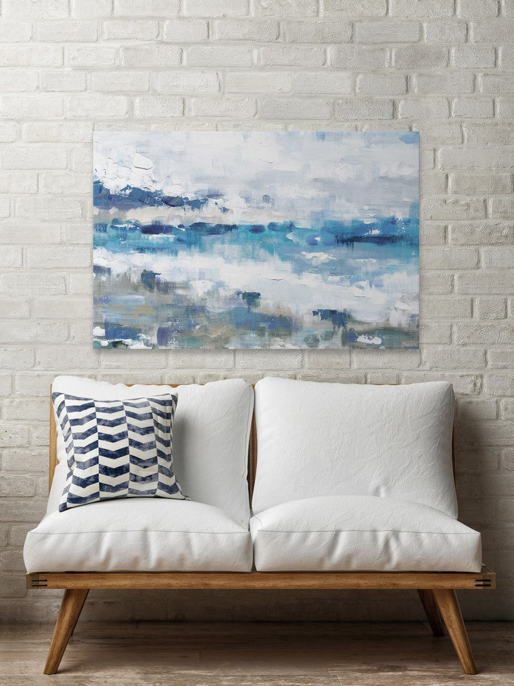 "Thumping the Shore" Painting Print on Wrapped Canvas, 36"x24"