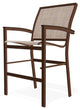 Bazza Sling Balcony Height Stackable Outdoor Stool, Augustine Fennel/Kona