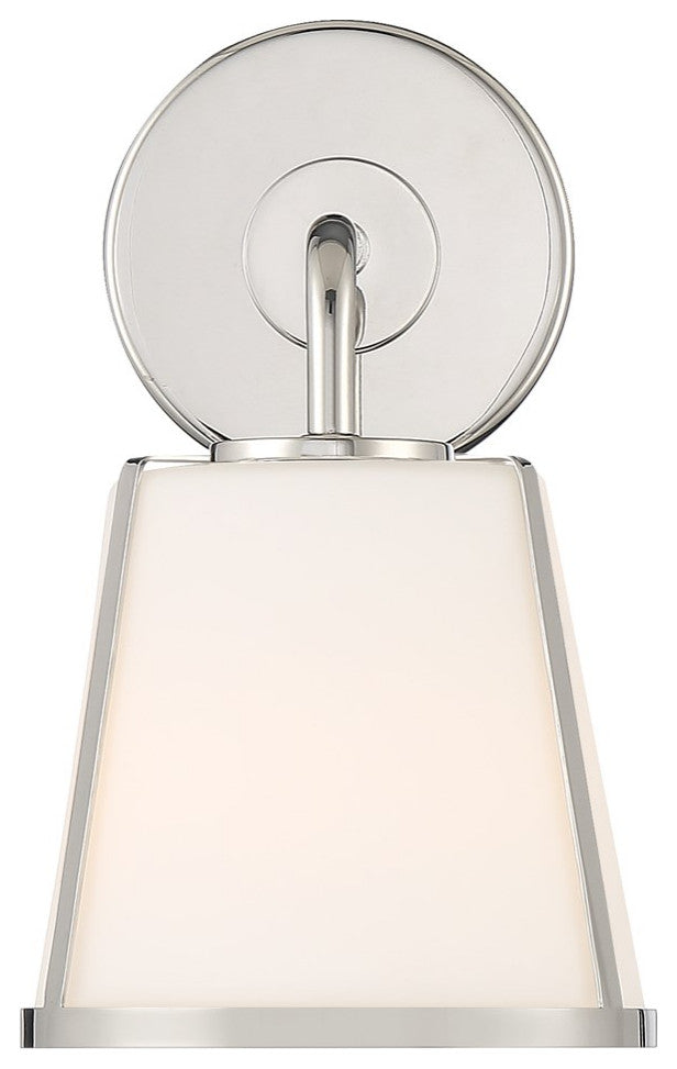 Crystorama Fulton 1 Light Wall Sconce FUL-911-PN, Polished Nickel